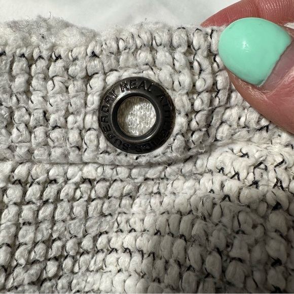 Superdry Cozy Cream Sweater with Sherpa Collar Size Medium. - Picture 16 of 16